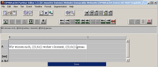 EXMARaLDA Partitur-Editor
