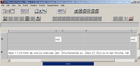 EXMARaLDA Partitur-Editor