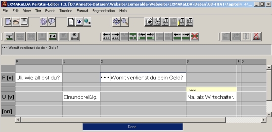 EXMARaLDA Partitur-Editor