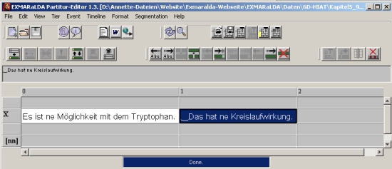 EXMARaLDA Partitur-Editor